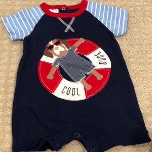 Mud Pie Dog Romper 9-12M